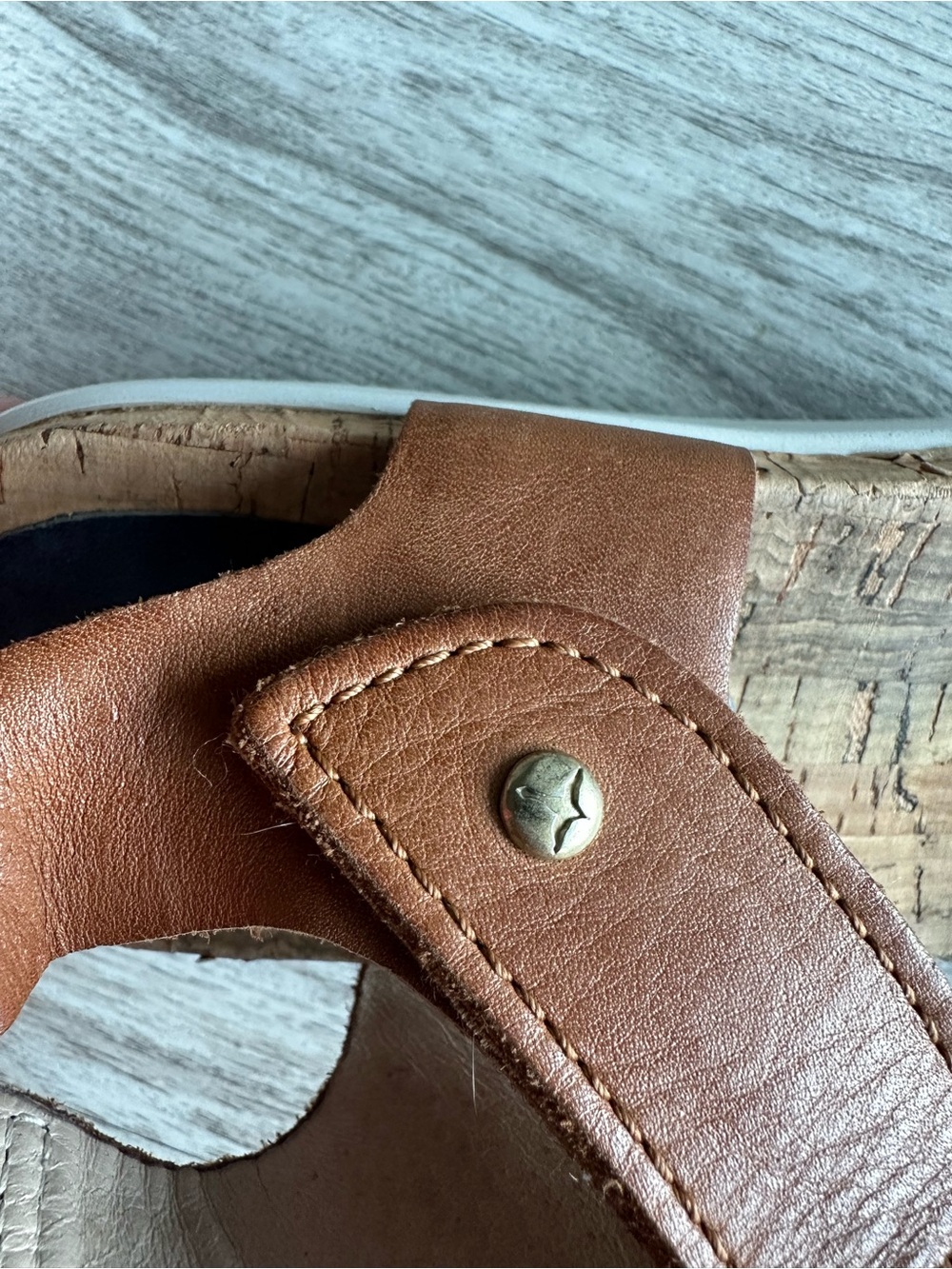 PIKOLINOS Blue and Brown Leather Platform Sandals 37 (6.5) - Picture 6 of 9